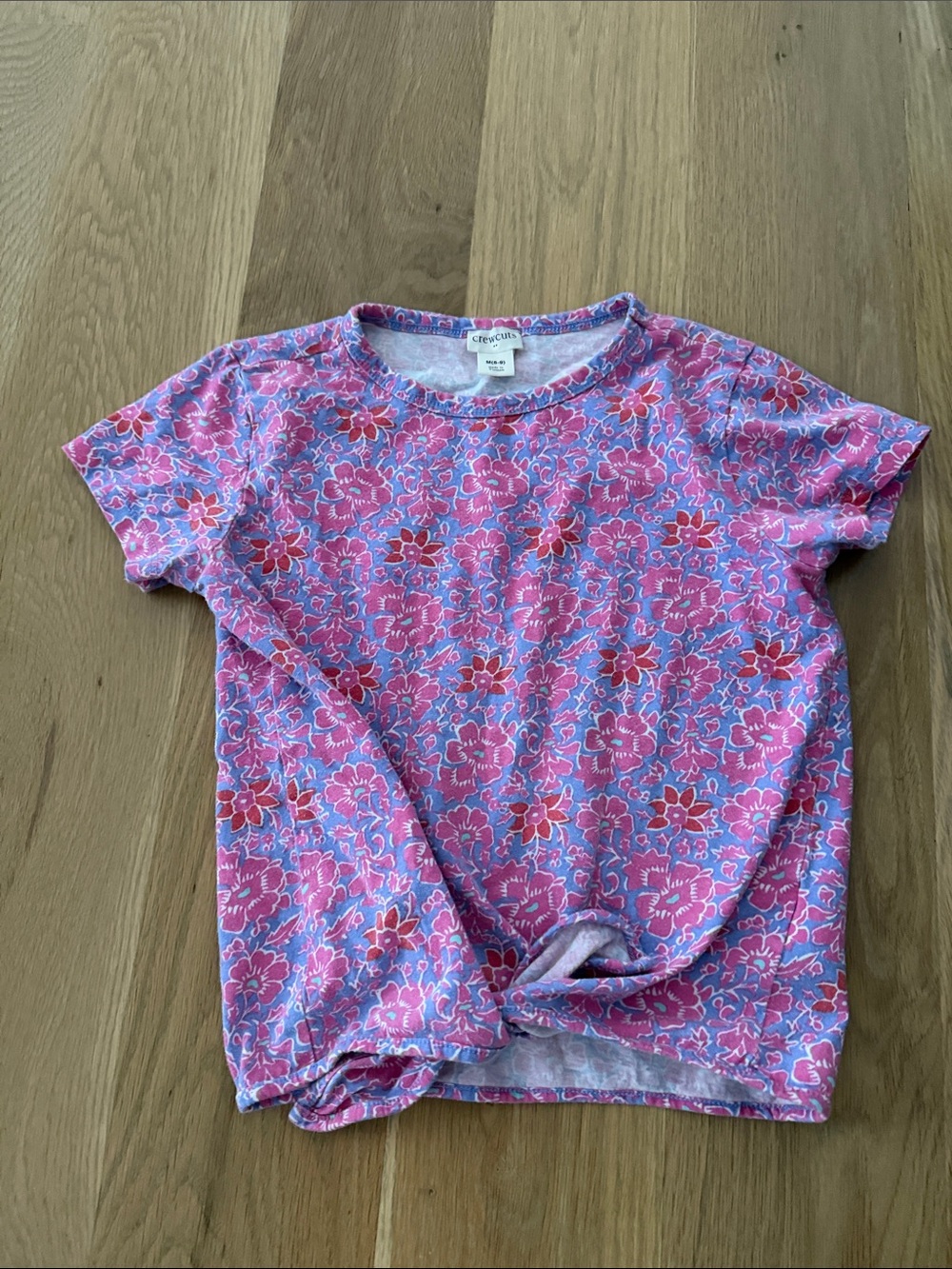 J Crew crewcuts Pink & Purple Floral Short-Sleeve Tee